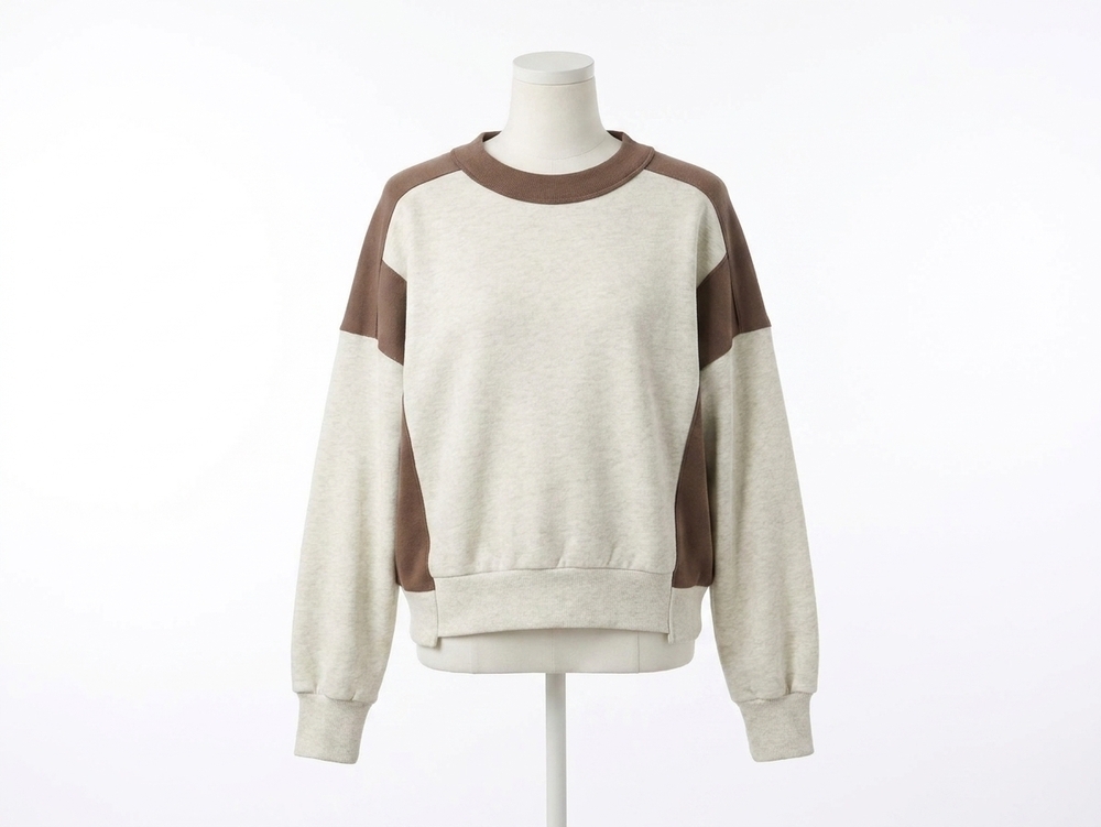 NEW FLYING TOMATO kendra knit pullover in oatmeal brown